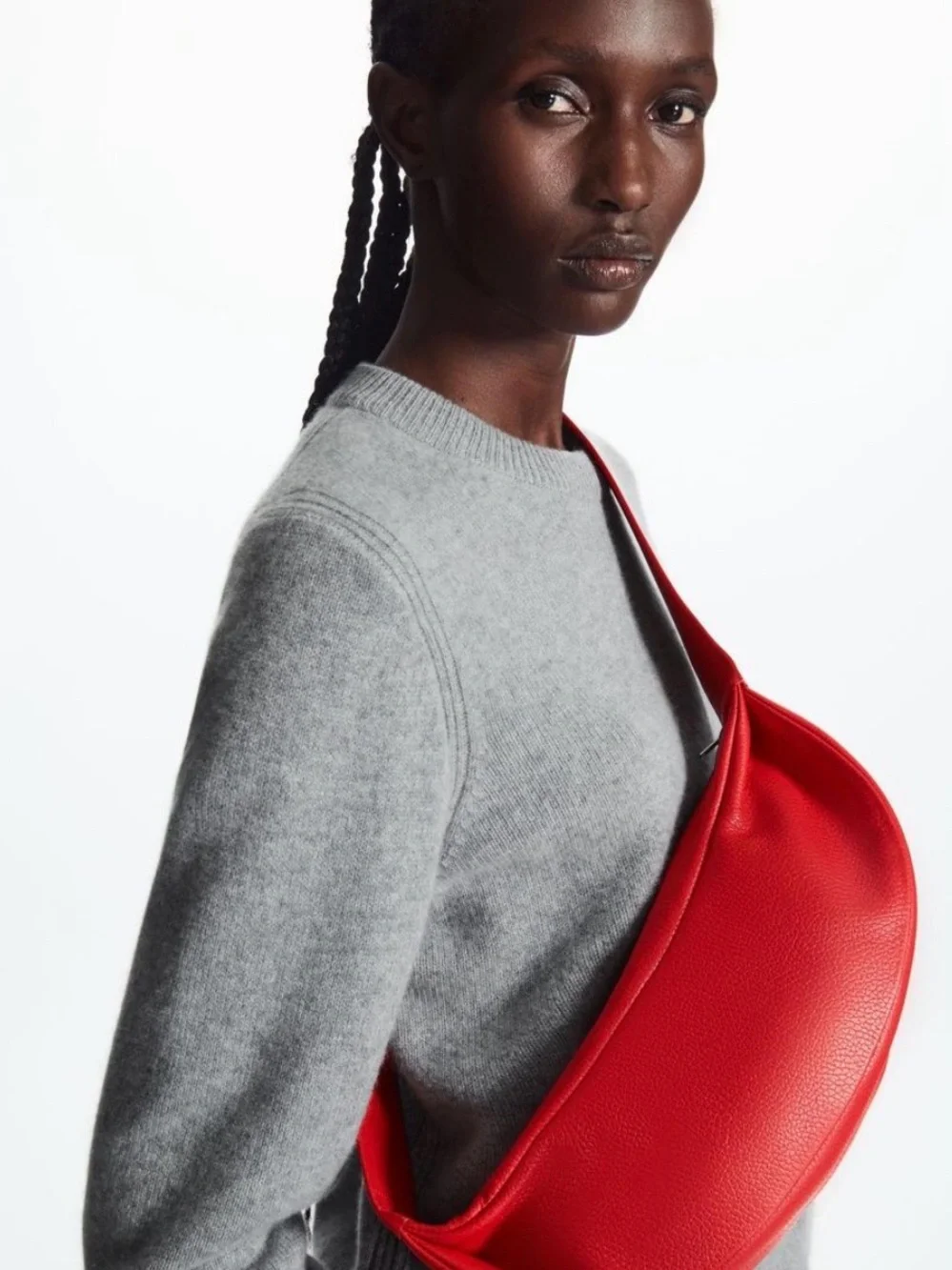 Red Leather COS Sling Bag
